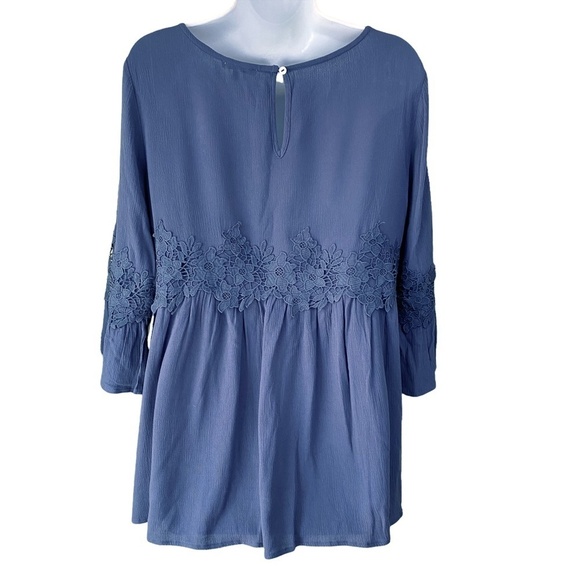 Jodifl Empire Waist Top Shirt Floral Lace Summer - Picture 2 of 7